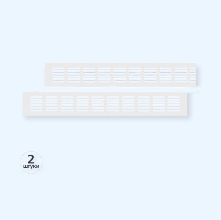 60х400 белая 2 штуки Благовест Вентиляционная решетка